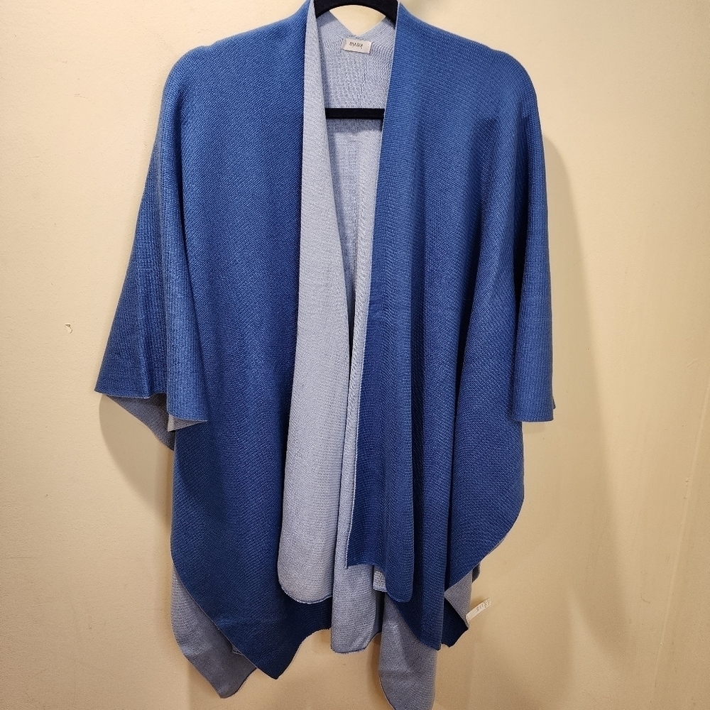 KEVIA Large 100% Acrylic Blue Poncho